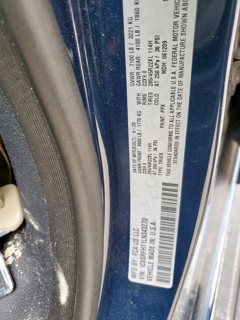 2020 RAM 1500 LIMIT 1C6SRFHT1LN343270