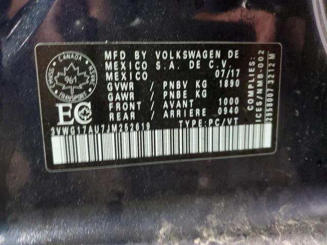 2018 VOLKSWAGEN GOLF S 3VWG17AU7JM252619