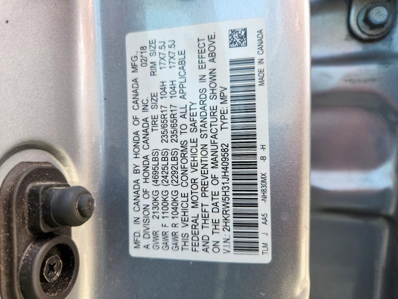 2018 HONDA CR-V LX 2HKRW5H31JH409582