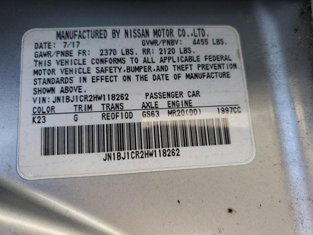 2017 NISSAN ROGUE SPOR JN1BJ1CR2HW118262