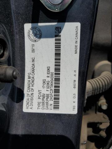 2019 HONDA CIVIC EX 2HGFC2F7XKH043990