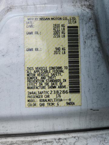 2015 NISSAN ALTIMA 2.5 1N4AL3AP7FC238286