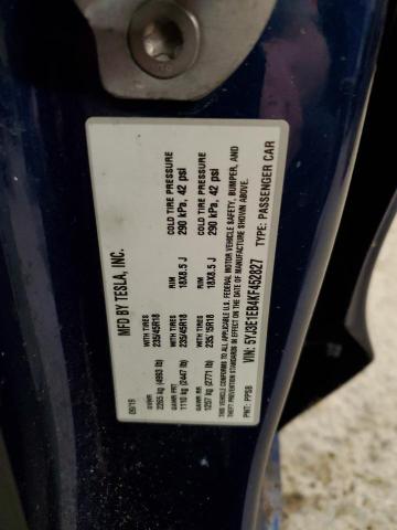 2019 TESLA MODEL 3 5YJ3E1EB4KF452827