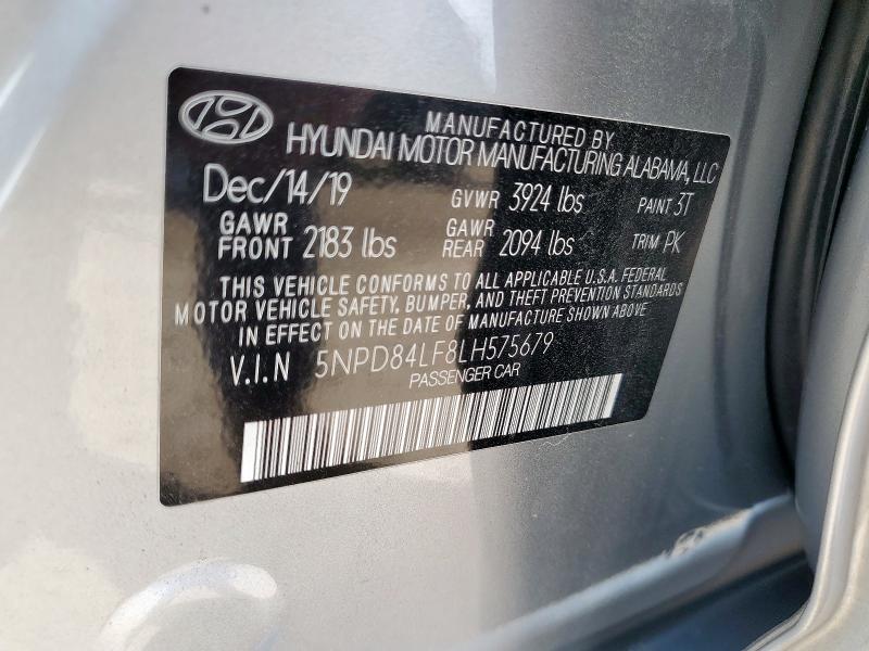2020 HYUNDAI ELANTRA SE - 5NPD84LF8LH575679