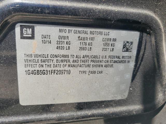 2015 BUICK LACROSSE 1G4GB5G31FF209710