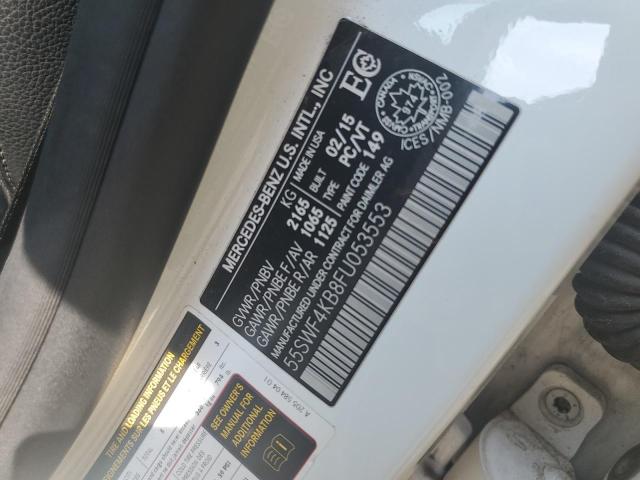 2015 MERCEDES-BENZ C 300 4MAT 55SWF4KB8FU053553