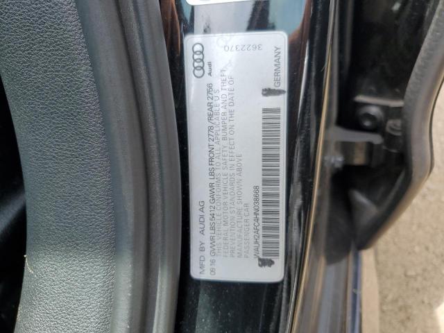 2017 AUDI A6 PRESTIG WAUH2AFC4HN038668