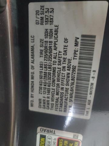 2020 HONDA ODYSSEY EX 5FNRL6H76LB072992