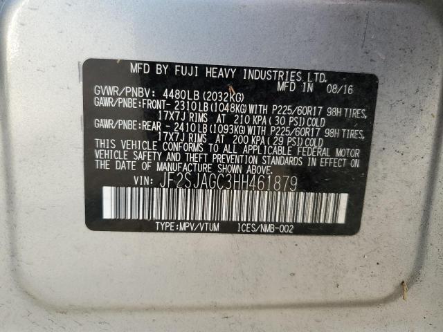2017 SUBARU FORESTER 2 - JF2SJAGC3HH461879