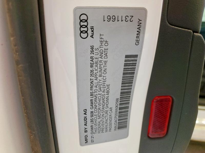 2021 AUDI A5 PREMIUM WAUDACF55MA062588