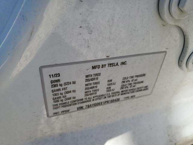 2023 TESLA MODEL Y 7SAYGDEE1PA188436