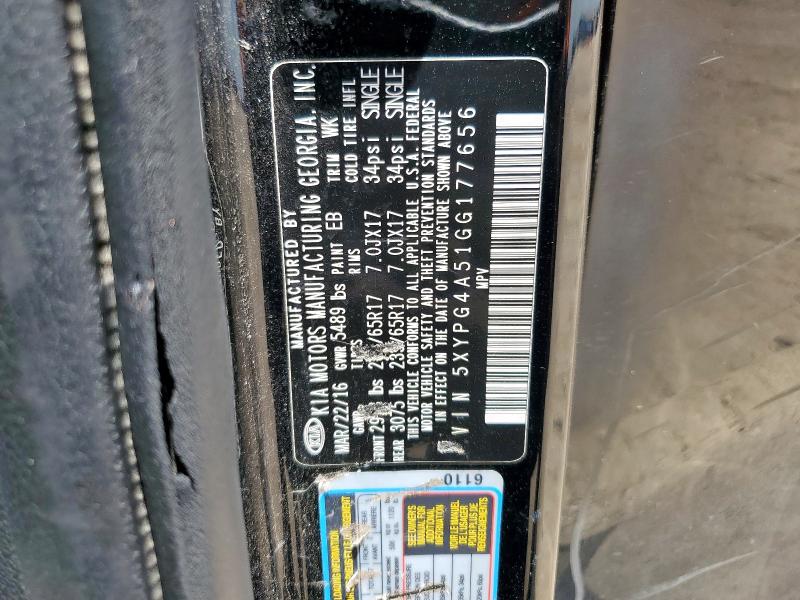 2016 KIA SORENTO LX 5XYPG4A51GG177656
