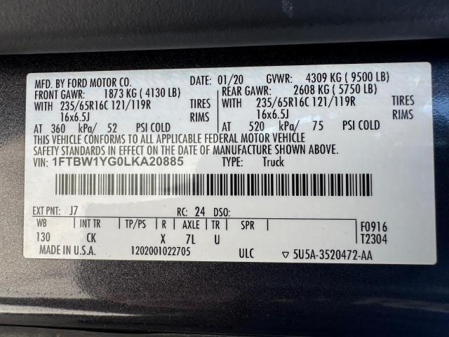 2020 FORD TRANSIT T- 1FTBW1YG0LKA20885