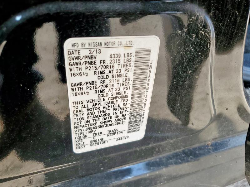 2013 NISSAN ROGUE S - JN8AS5MT3DW526081