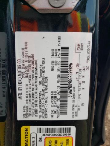 2016 FORD FUSION TIT 3FA6P0K90GR399896