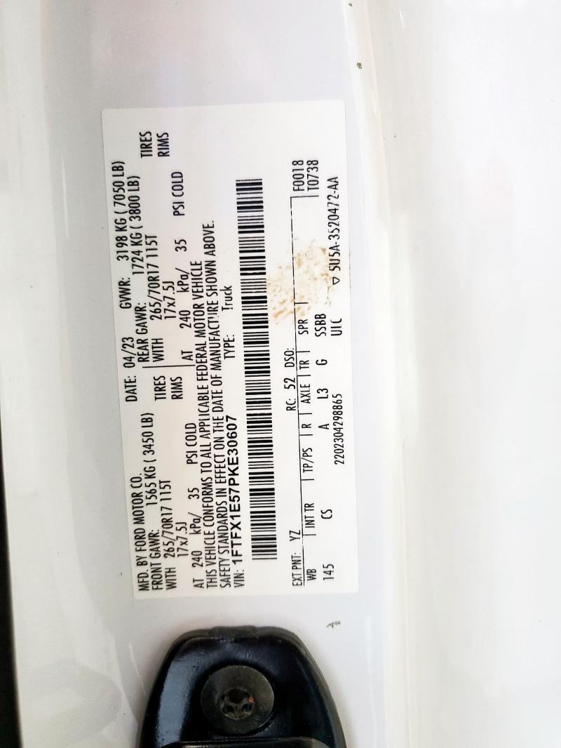 2023 FORD F150 SUPER - 1FTFX1E57PKE30607