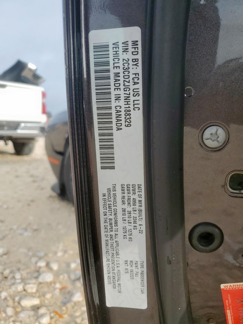 2022 DODGE CHALLENGER 2C3CDZJG7NH188329