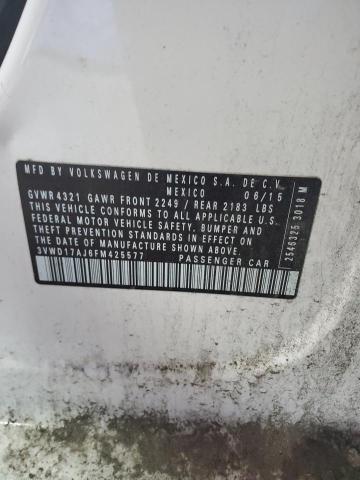 2015 VOLKSWAGEN JETTA SE 3VWD17AJ6FM425577