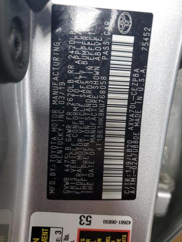 2019 TOYOTA CAMRY XSE - 4T1B61HK8KU768058