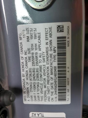 2020 HONDA CR-V TOURI 2HKRW2H91LH603468
