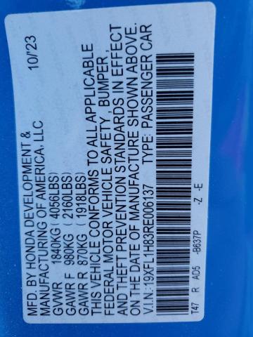 2024 HONDA CIVIC SPOR 19XFL1H83RE006137