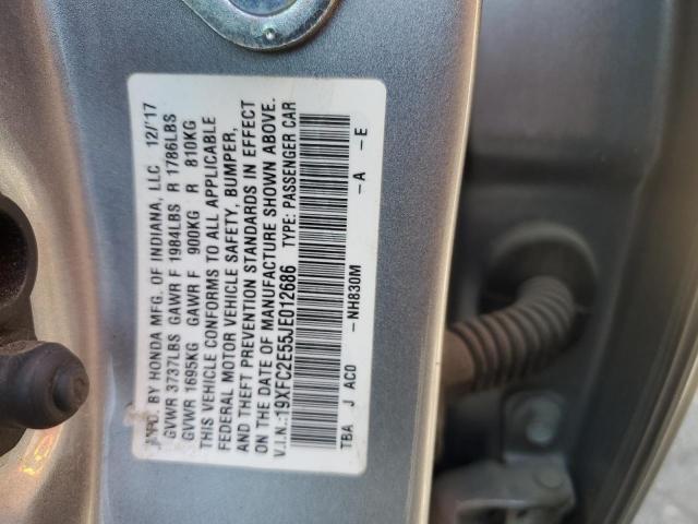 2018 HONDA CIVIC LX 19XFC2E55JE012686