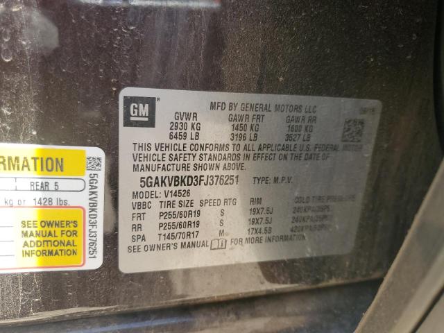 2015 BUICK ENCLAVE 5GAKVBKD3FJ376251