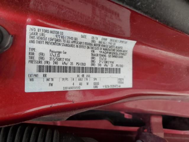 2016 FORD FOCUS SE 1FADP3K25GL378827