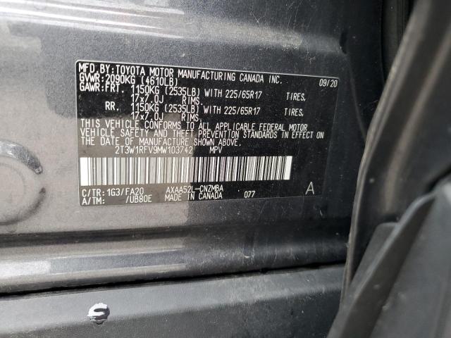 2021 TOYOTA RAV4 XLE - 2T3W1RFV9MW103742