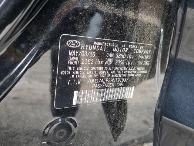 2017 HYUNDAI ELANTRA SE KMHD74LF3HU191837