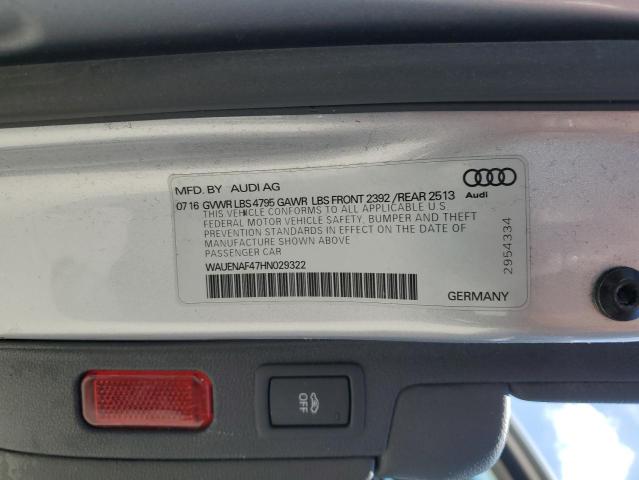 2017 AUDI A4 PREMIUM WAUENAF47HN029322