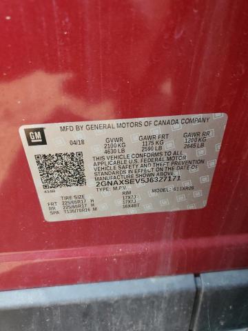 2018 CHEVROLET EQUINOX LT 2GNAXSEV5J6327171
