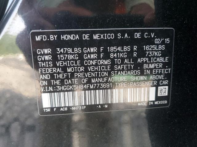 2015 HONDA FIT EX 3HGGK5H84FM773691