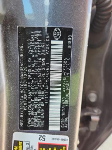 2021 TOYOTA CAMRY SE - 4T1G11AK1MU407661