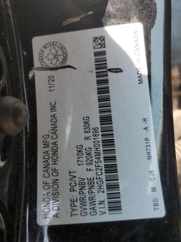 2021 HONDA CIVIC LX 2HGFC2F54MH001896