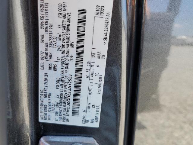 2018 FORD ESCAPE SE - 1FMCU0GD2JUA12523