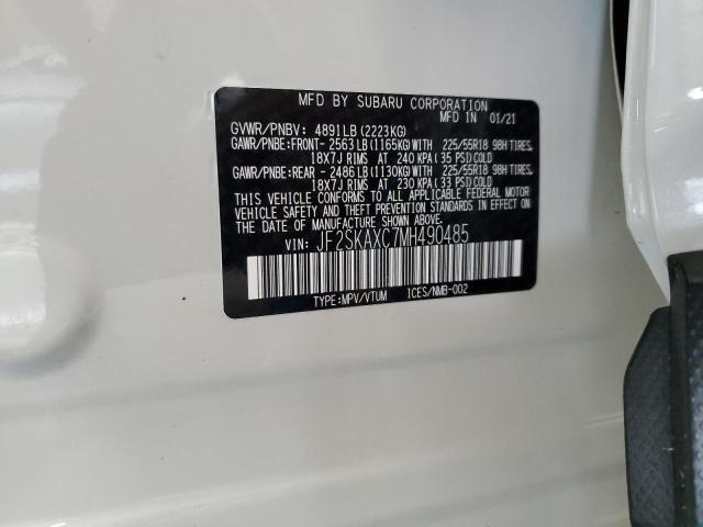 2021 SUBARU FORESTER T JF2SKAXC7MH490485