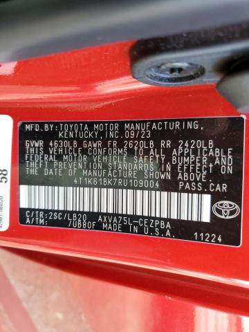 2024 TOYOTA CAMRY XSE 4T1K61BK7RU109004