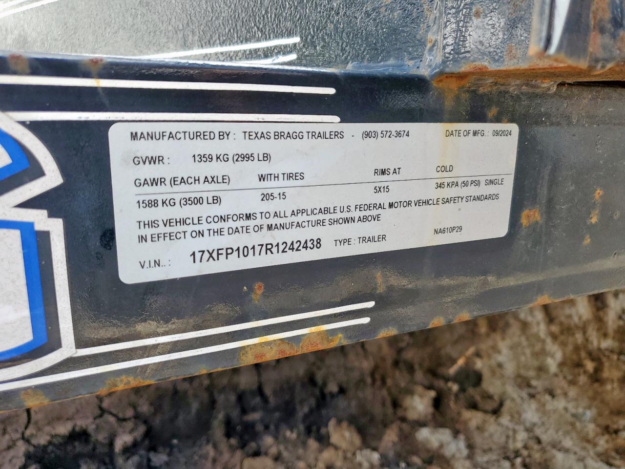 Lot #3212276697 2025 TEXAS BRAGG UNKNOWN