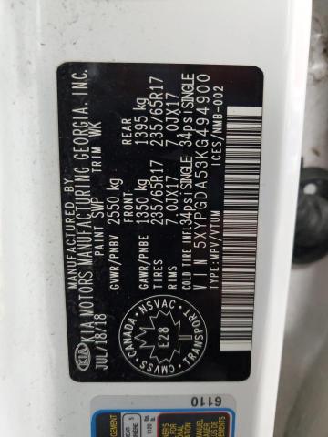 2019 KIA SORENTO LX 5XYPGDA53KG494900