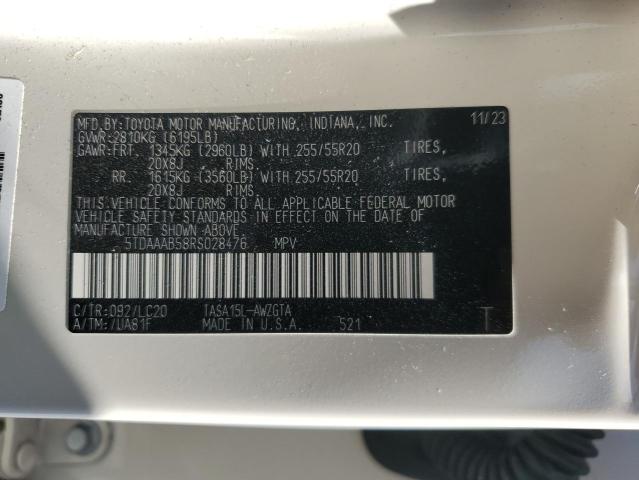 2024 TOYOTA GRAND HIGH 5TDAAAB58RS028476