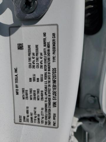 2022 TESLA MODEL 3 5YJ3E1EB1NF207035