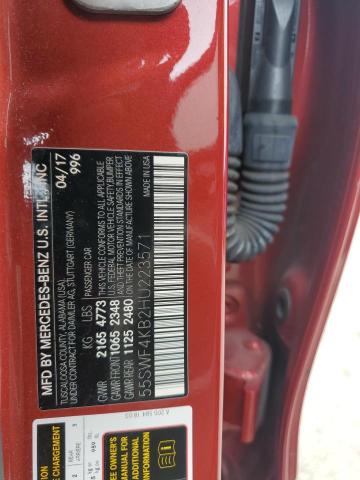 2017 MERCEDES-BENZ C 300 4MAT - 55SWF4KB2HU223571