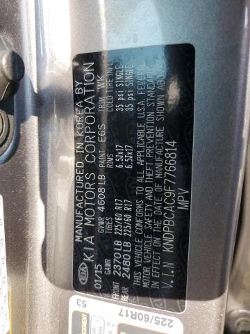 2015 KIA SPORTAGE L KNDPBCAC9F7766814