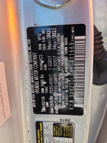 2017 HYUNDAI SANTA FE S - 5XYZTDLB9HG431669