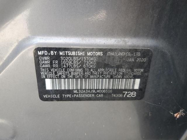 2020 MITSUBISHI MIRAGE ES ML32A3HJ9LH006506