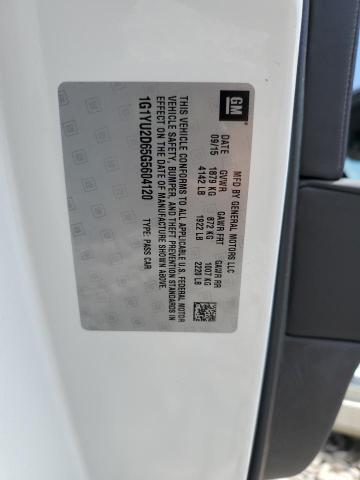 2016 CHEVROLET CORVETTE Z 1G1YU2D65G5604120