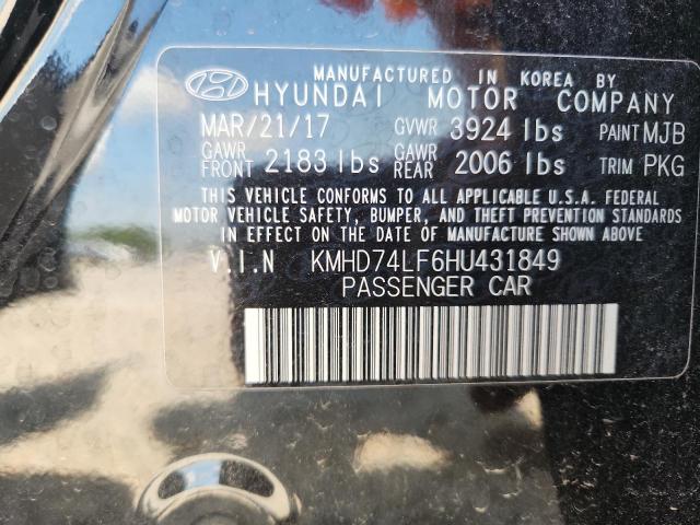 2017 HYUNDAI ELANTRA SE - KMHD74LF6HU431849