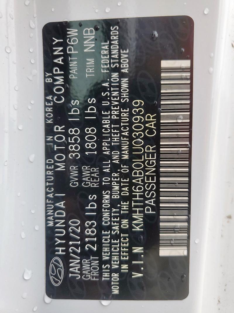 2020 HYUNDAI VELOSTER T - KMHTH6AB0LU030939