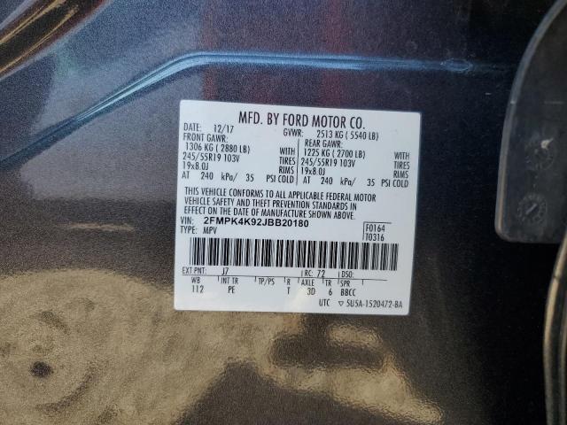2018 FORD EDGE TITAN 2FMPK4K92JBB20180